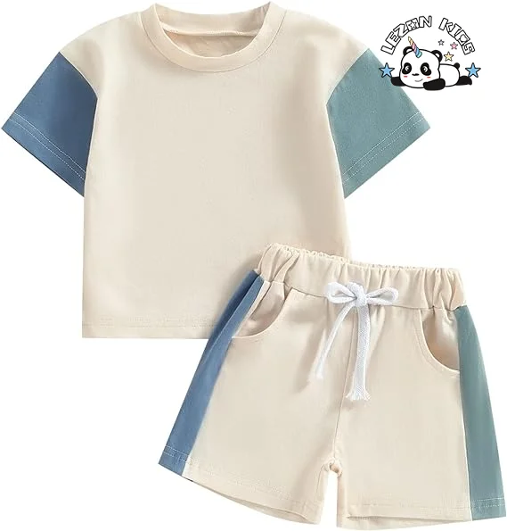 LEZONKIDS - OEM Customizable New Arrival Toddler Girl Casual Children's Wear T-shirt Trousers 2 Pieces Clothes Sets